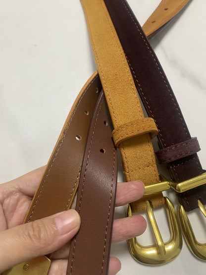 Women's Fashion Faux Suede Genuine Leather Corset Female Cummerbund Coat Waistband Dress Decration Narrow Belt J553 CeinturesCuir