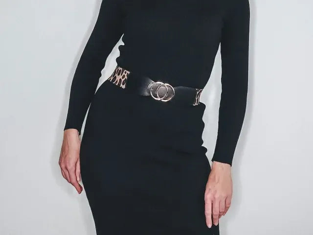 Women's Girdle Elastic Stretch Wide Waist Belts W Double Rings Buckle Cummerbunds Ladies CeinturesCuir