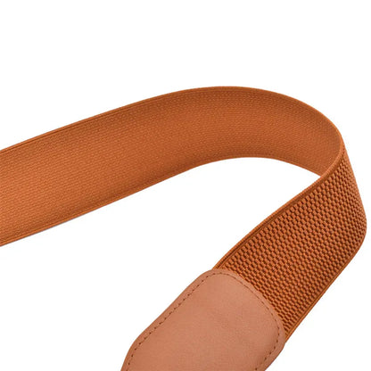 Women's Girdle Elastic Stretch Wide Waist Belts W Double Rings Buckle Cummerbunds Ladies CeinturesCuir
