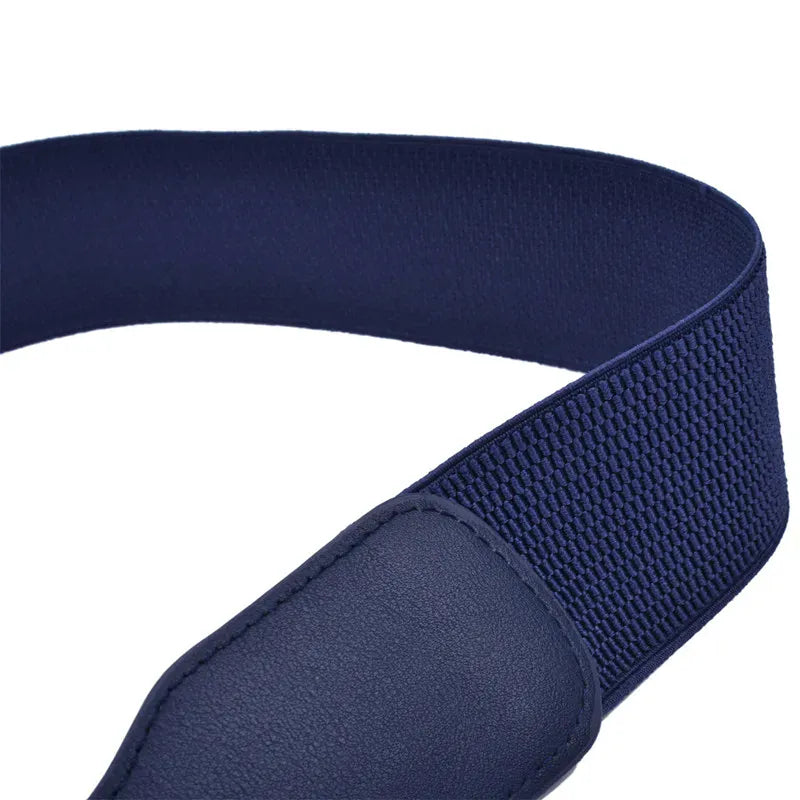 Women's Girdle Elastic Stretch Wide Waist Belts W Double Rings Buckle Cummerbunds Ladies CeinturesCuir