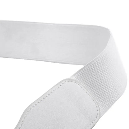 Women's Girdle Elastic Stretch Wide Waist Belts W Double Rings Buckle Cummerbunds Ladies CeinturesCuir