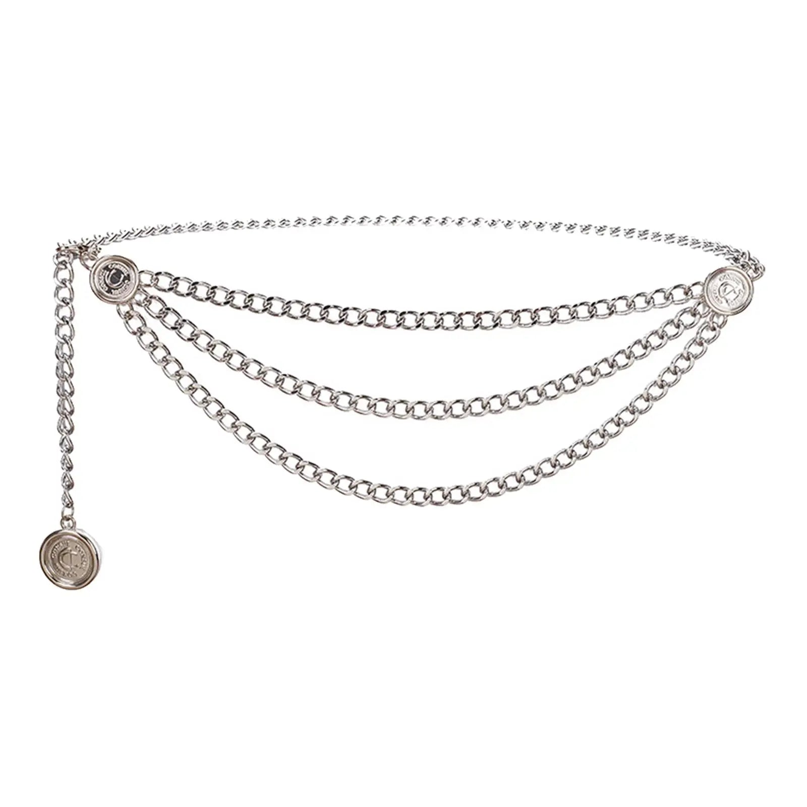 Silver Women's Waist Chain Belt Bridal Wedding Adjustable Tassel Body Jewelry Fashion Accessories for Party Carnival Holiday CeinturesCuir